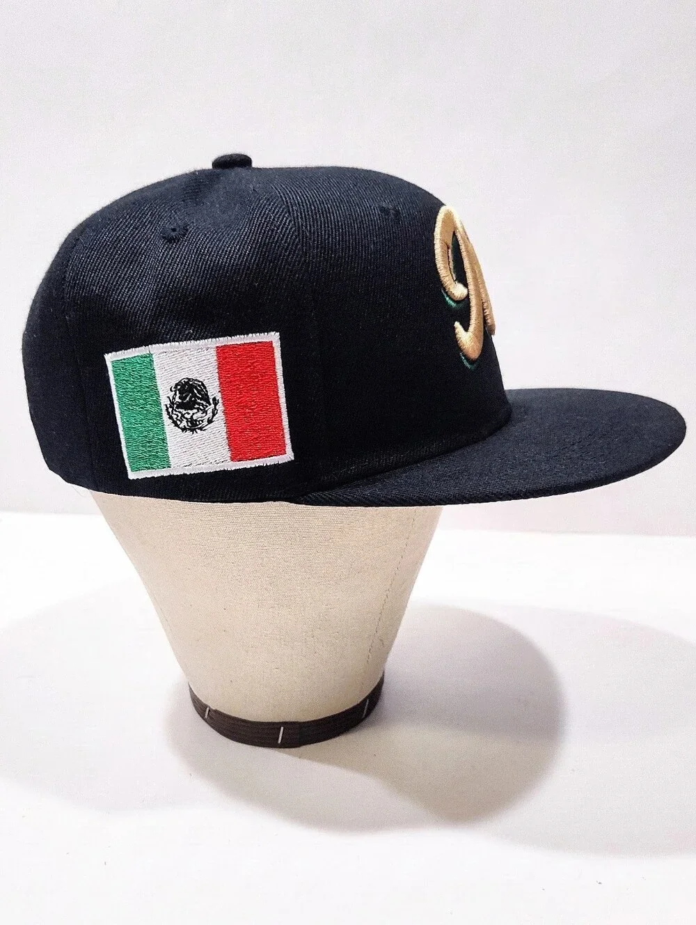 Black Mexico Snap Back Hat Mexico Flag Embroidery Hat Gorra De México Bordada